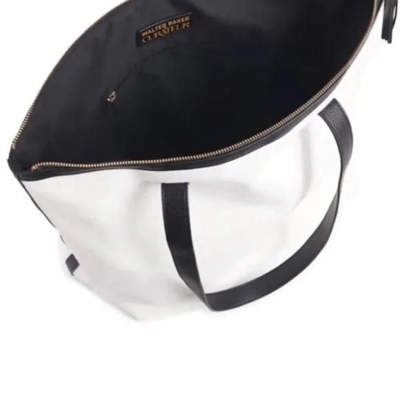 Walter Baker‎ NEW Carly Day Tripper weekend large Tote Bag black/white - Picture 2 of 6